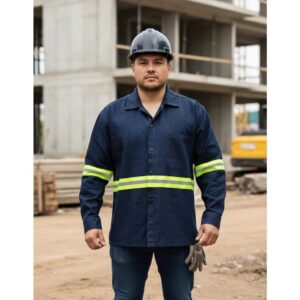 Camisola Mezclilla Delgada 8oz 100% Algodon, Reflejante V