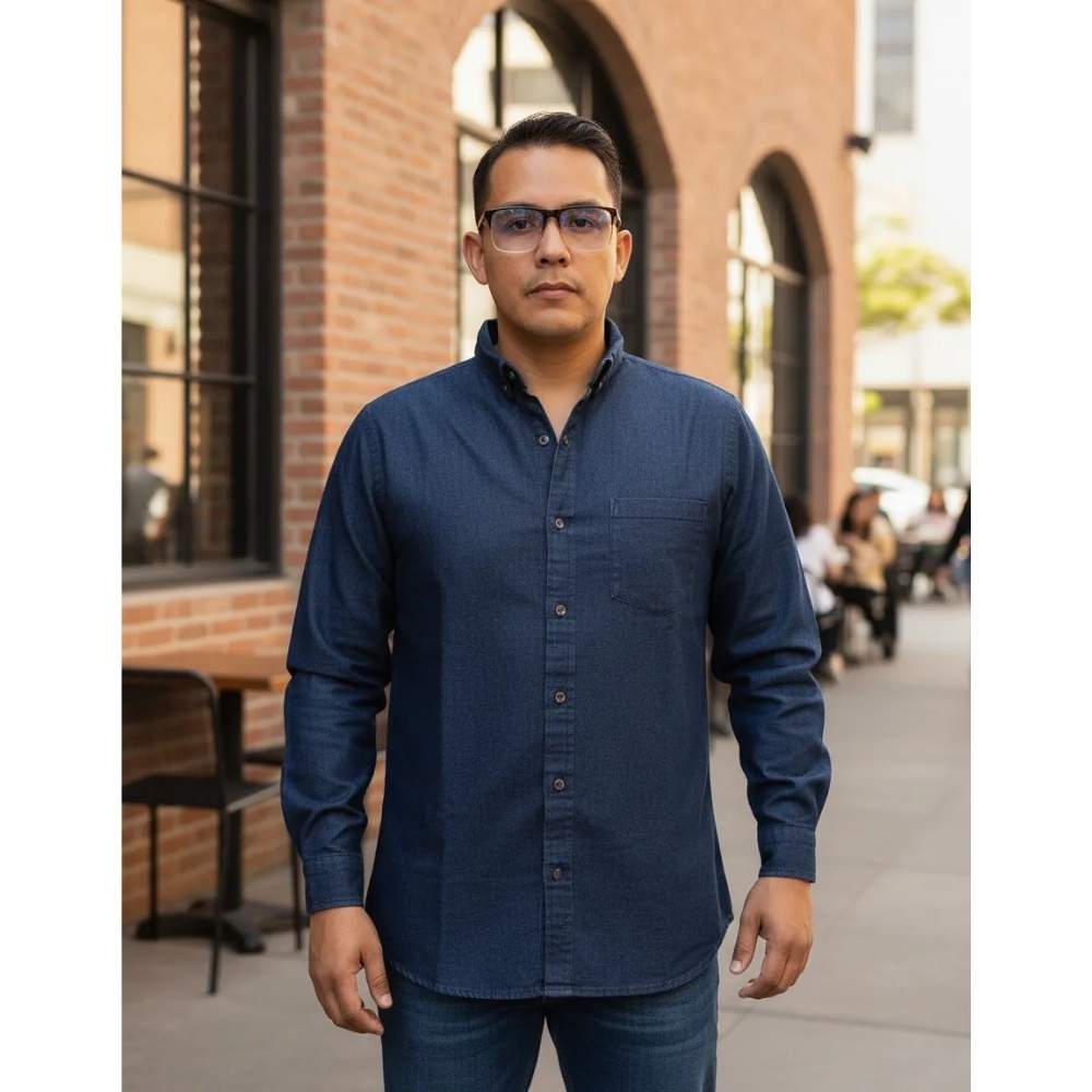 Camisola De Mezclilla Delgada 8oz 100% Algodon Hm