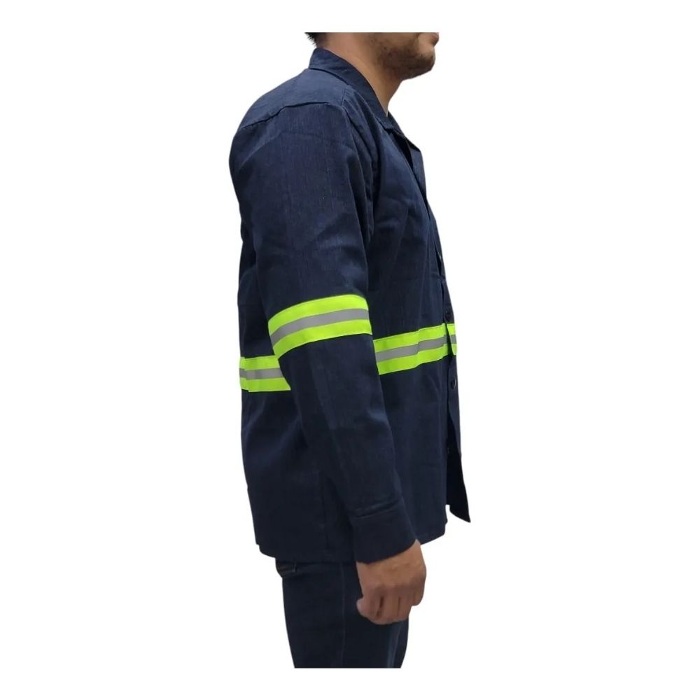 Camisola Mezclilla Delgada 8oz 100% Algodon, Reflejante V - Imagen 2