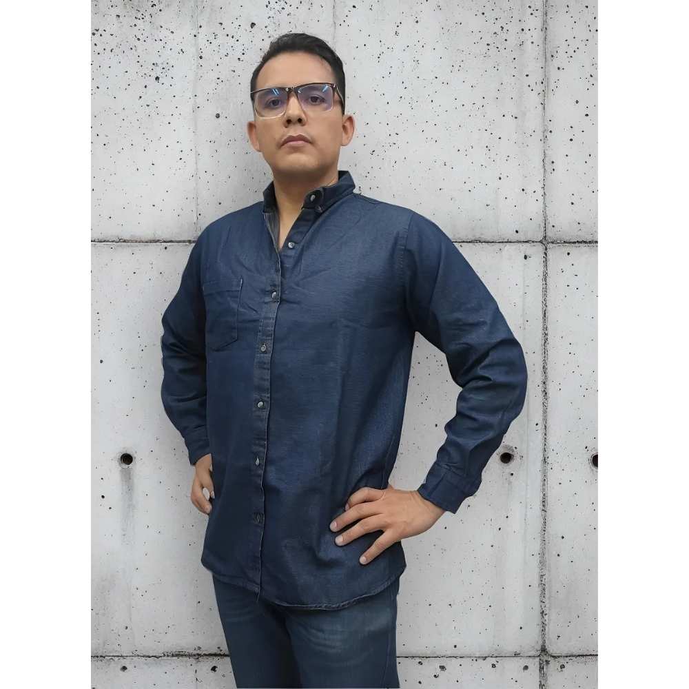 Camisola De Mezclilla Delgada 8oz 100% Algodon Hm - Imagen 2