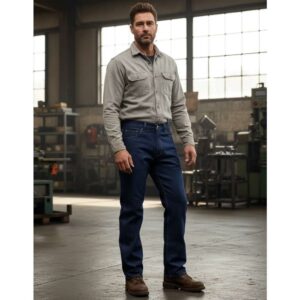 Pantalon De Mezclilla Industrial De Trabajo Uso Rudo Hm