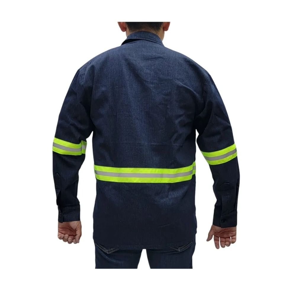 Camisola Mezclilla Delgada 8oz 100% Algodon, Reflejante V - Imagen 3