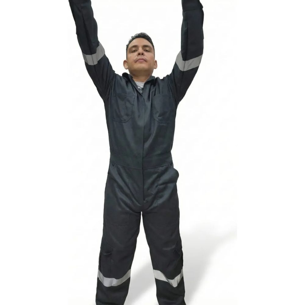 Overol Industrial Gabardina 100% Algodon Con Reflejante - Imagen 2