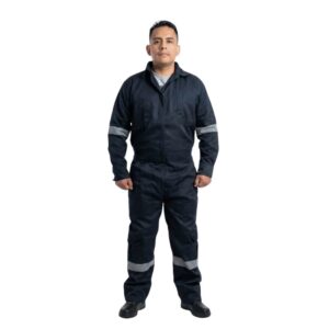 Overol Industrial Gabardina 100% Algodon Con Reflejante