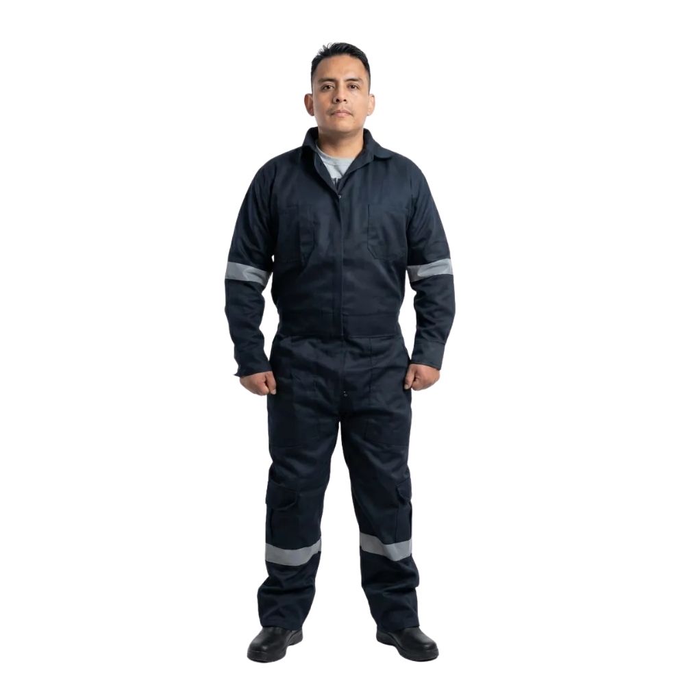 Overol Industrial Gabardina 100% Algodon Con Reflejante