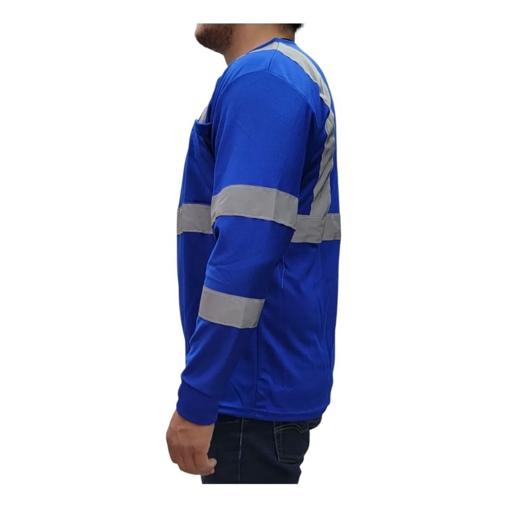 Playera Dry Fit Con Reflejantes De Seguridad Azr - Imagen 3