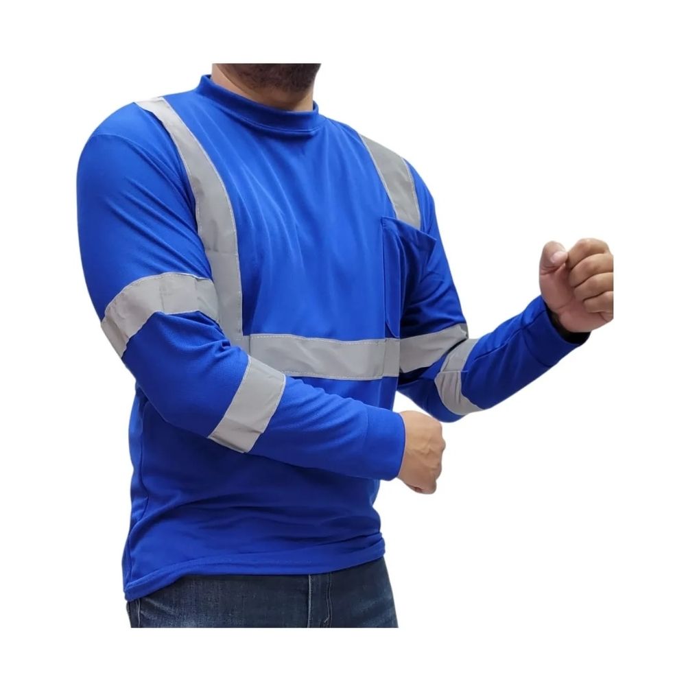 Playera Dry Fit Con Reflejantes De Seguridad Azr - Imagen 4