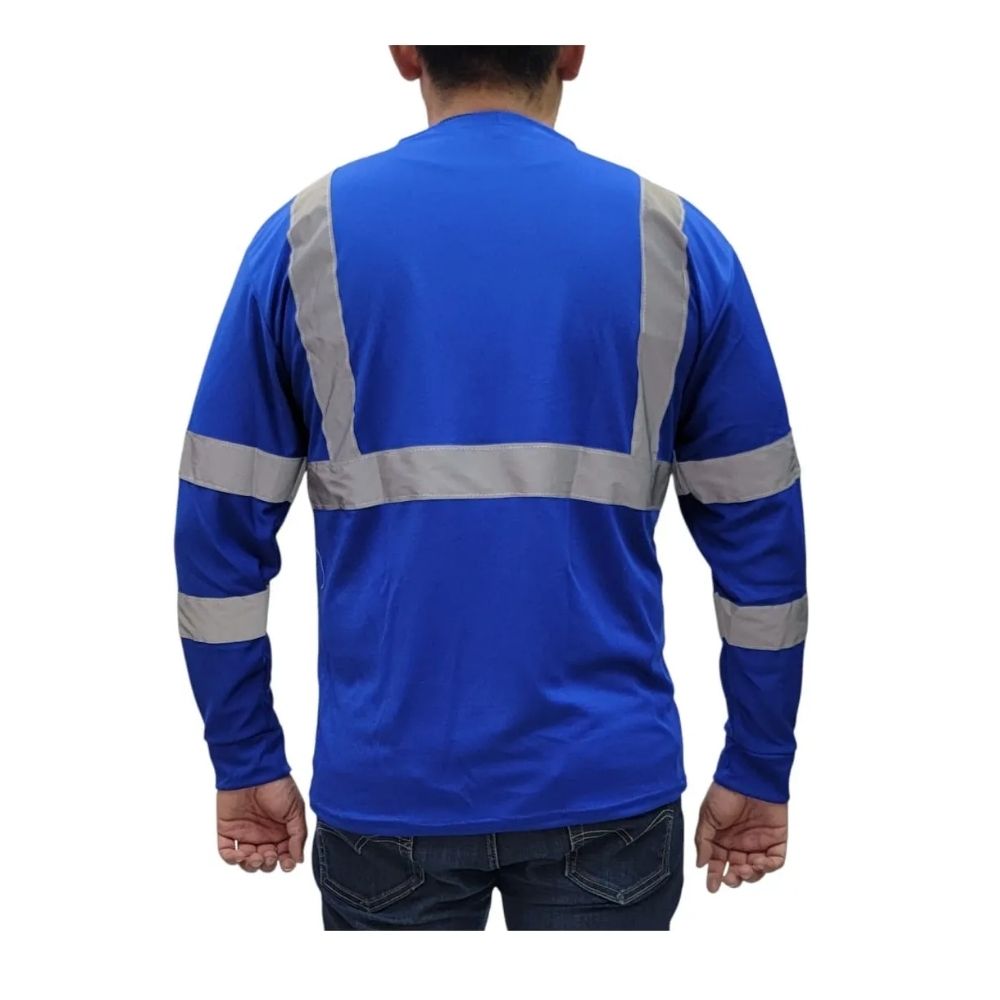 Playera Dry Fit Con Reflejantes De Seguridad Azr - Imagen 5