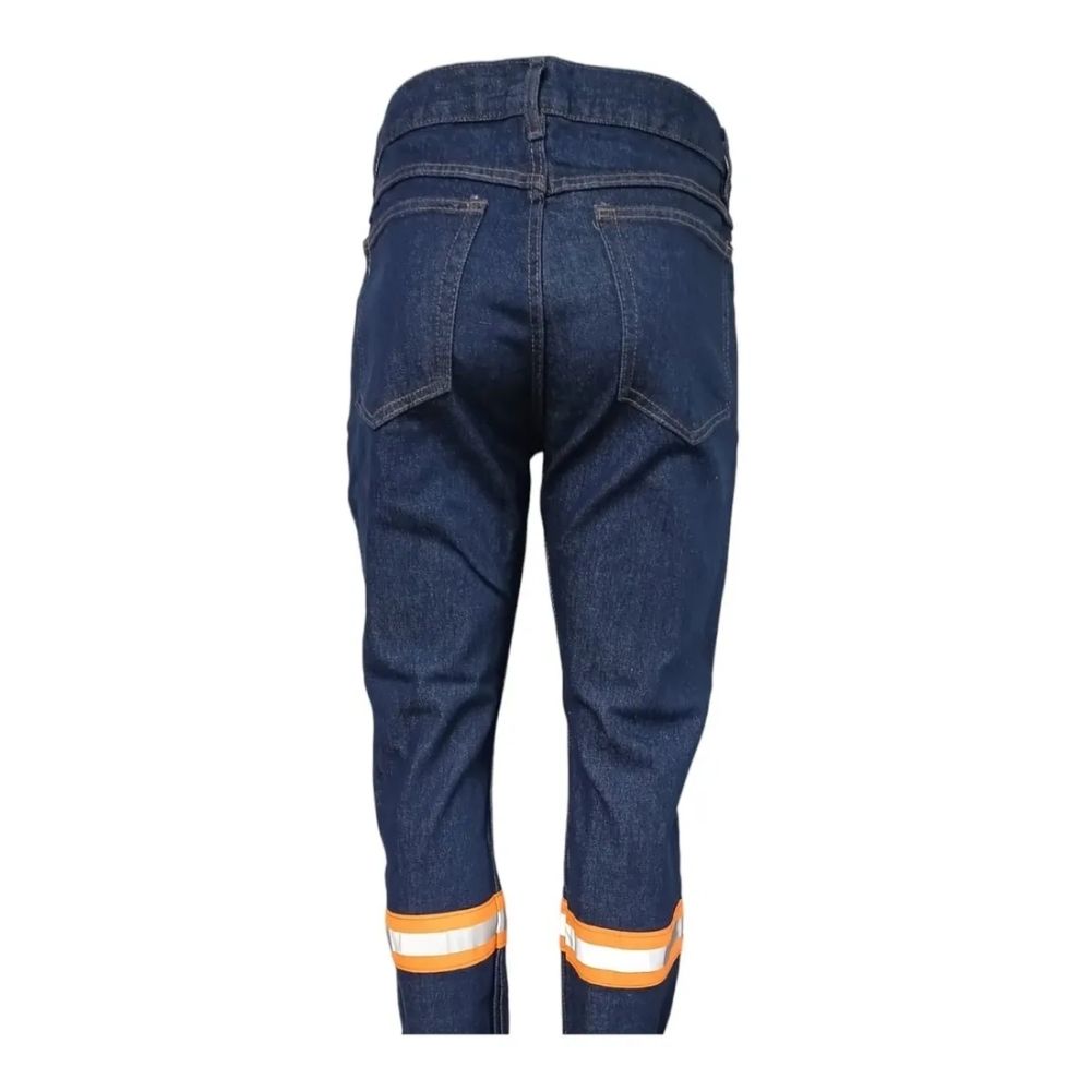 Pantalon De Trabajo Mezclilla 14oz C/reflejante Naranja - Imagen 6