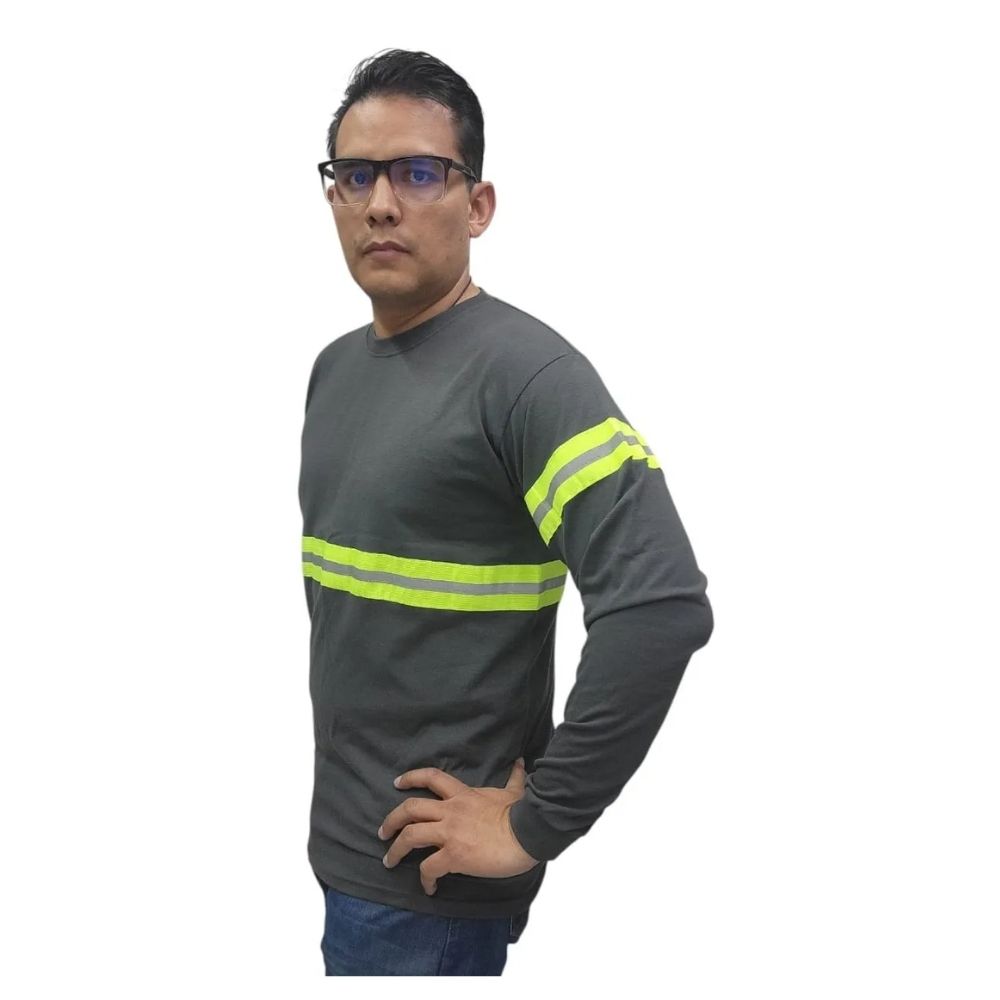 Playera Con Reflejante Textil Manga Larga Gcm - Imagen 3