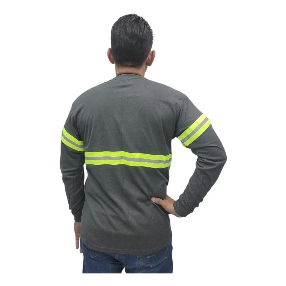 Playera Con Reflejante Textil Manga Larga Gcm - Imagen 4