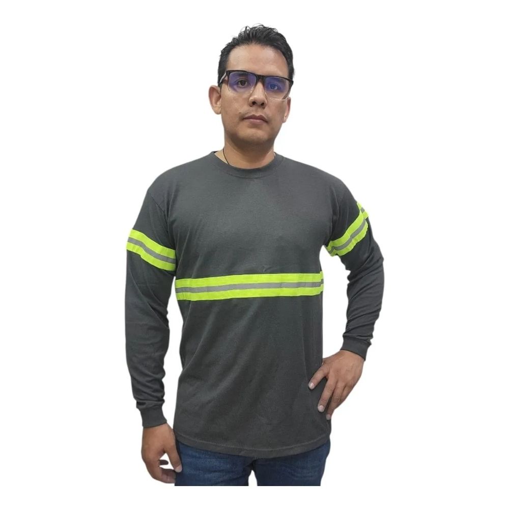 Playera Con Reflejante Textil Manga Larga Gcm - Imagen 2