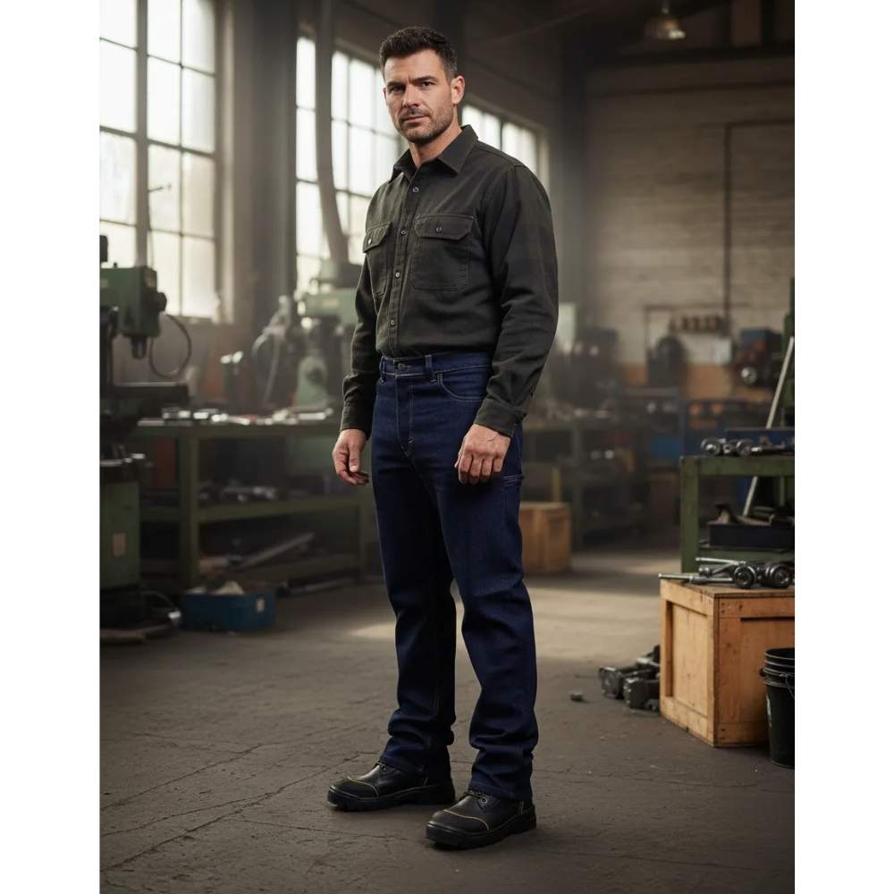 Pantalon Industrial De Mezclilla Uso Rudo - Imagen 5