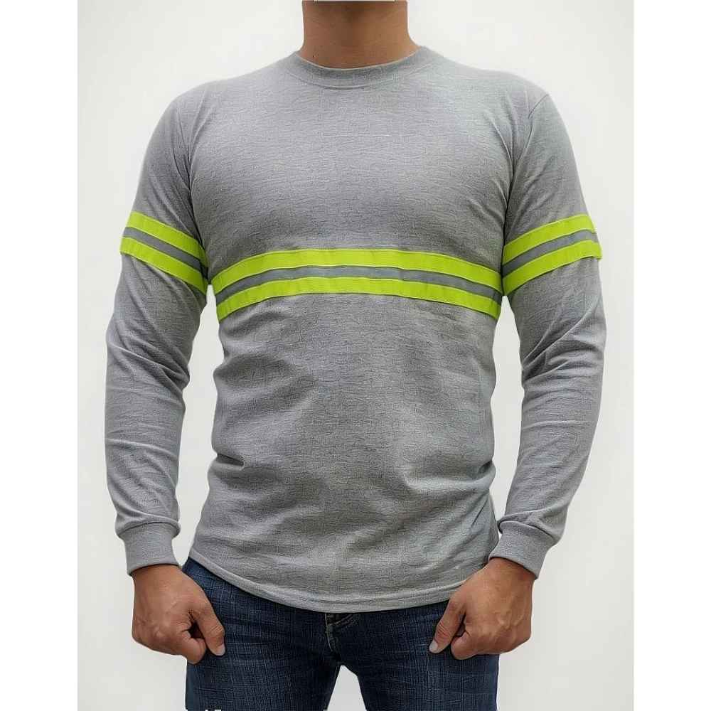Playera Con Reflejante Textil Manga Larga Hm