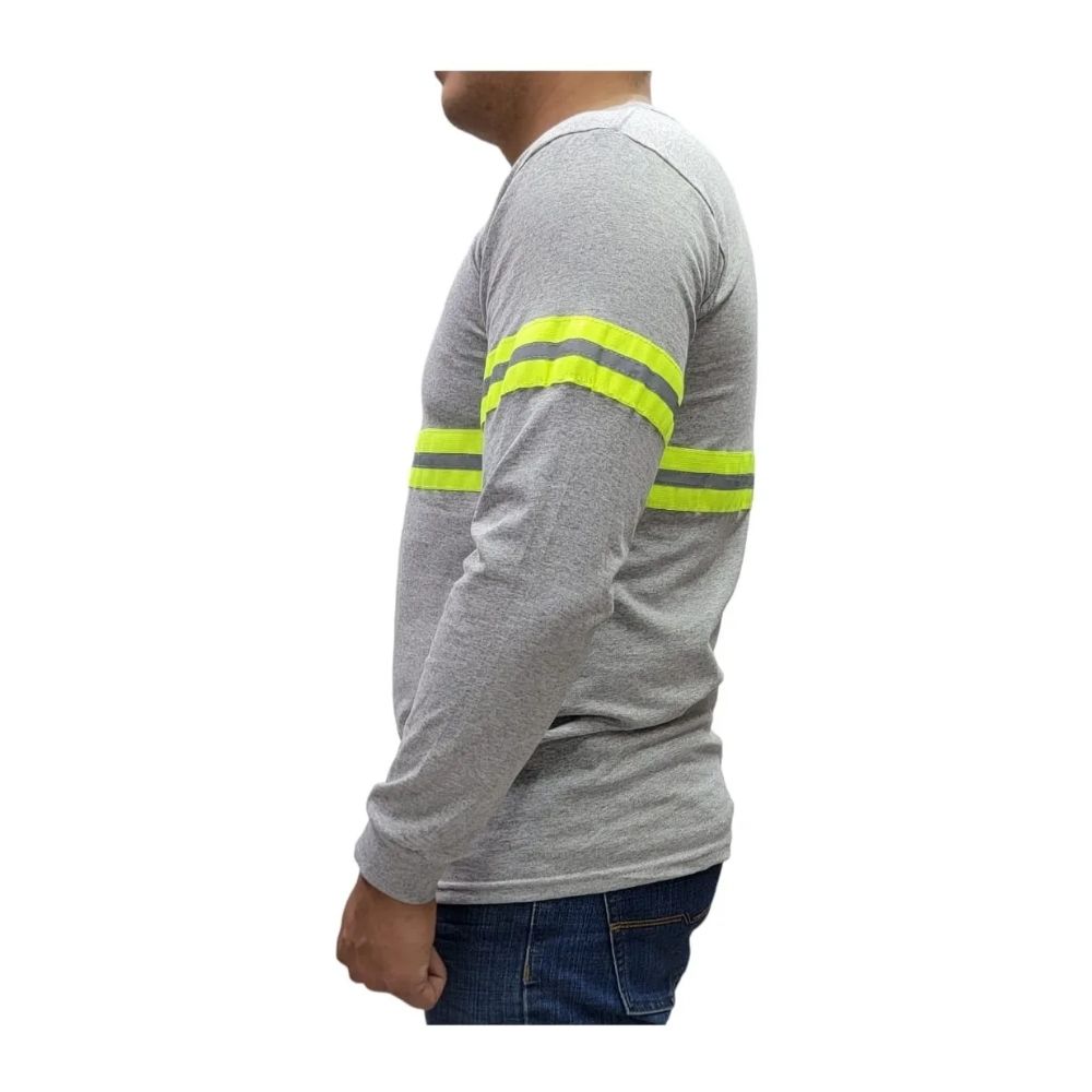 Playera Con Reflejante Textil Manga Larga Hm - Imagen 5