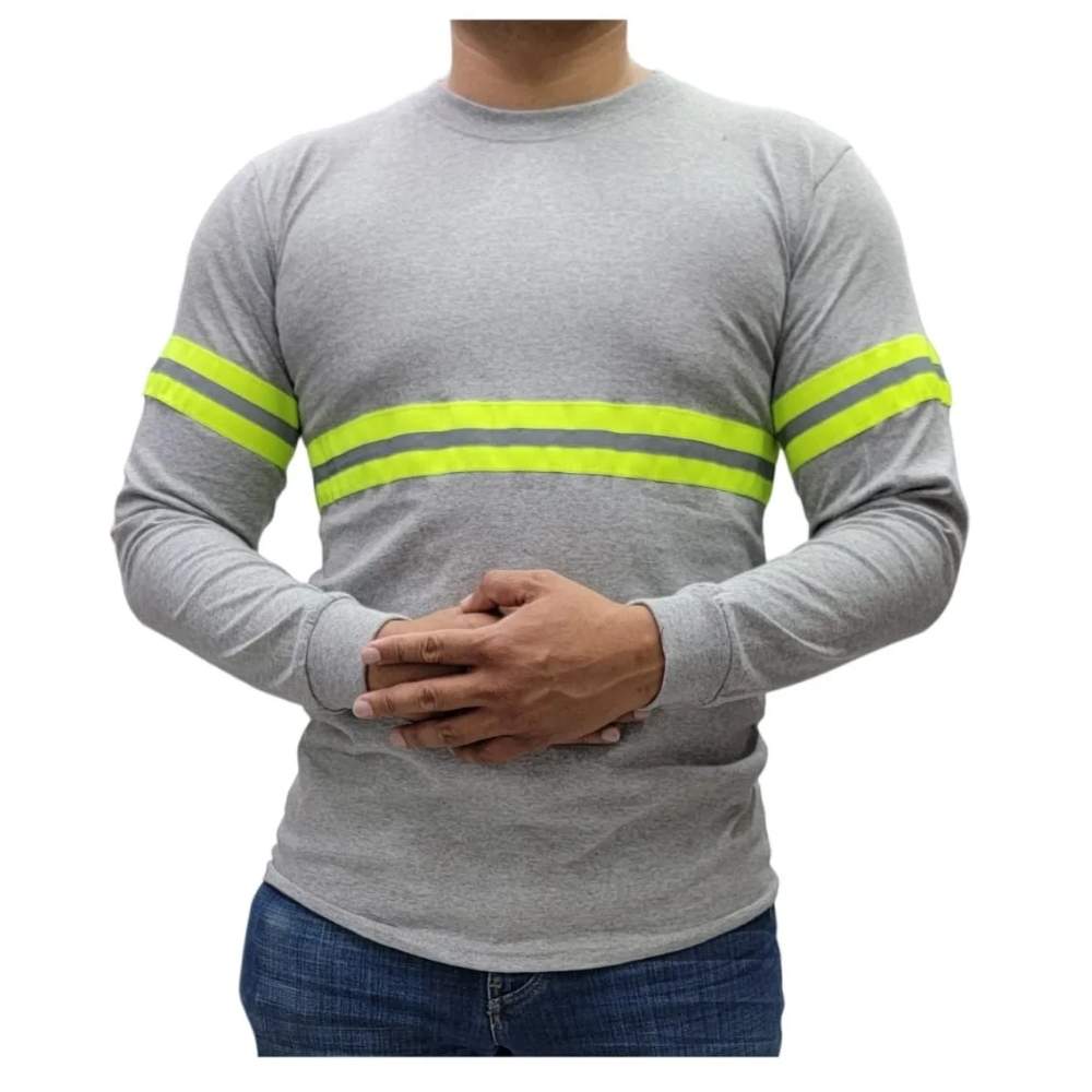 Playera Con Reflejante Textil Manga Larga Hm - Imagen 3