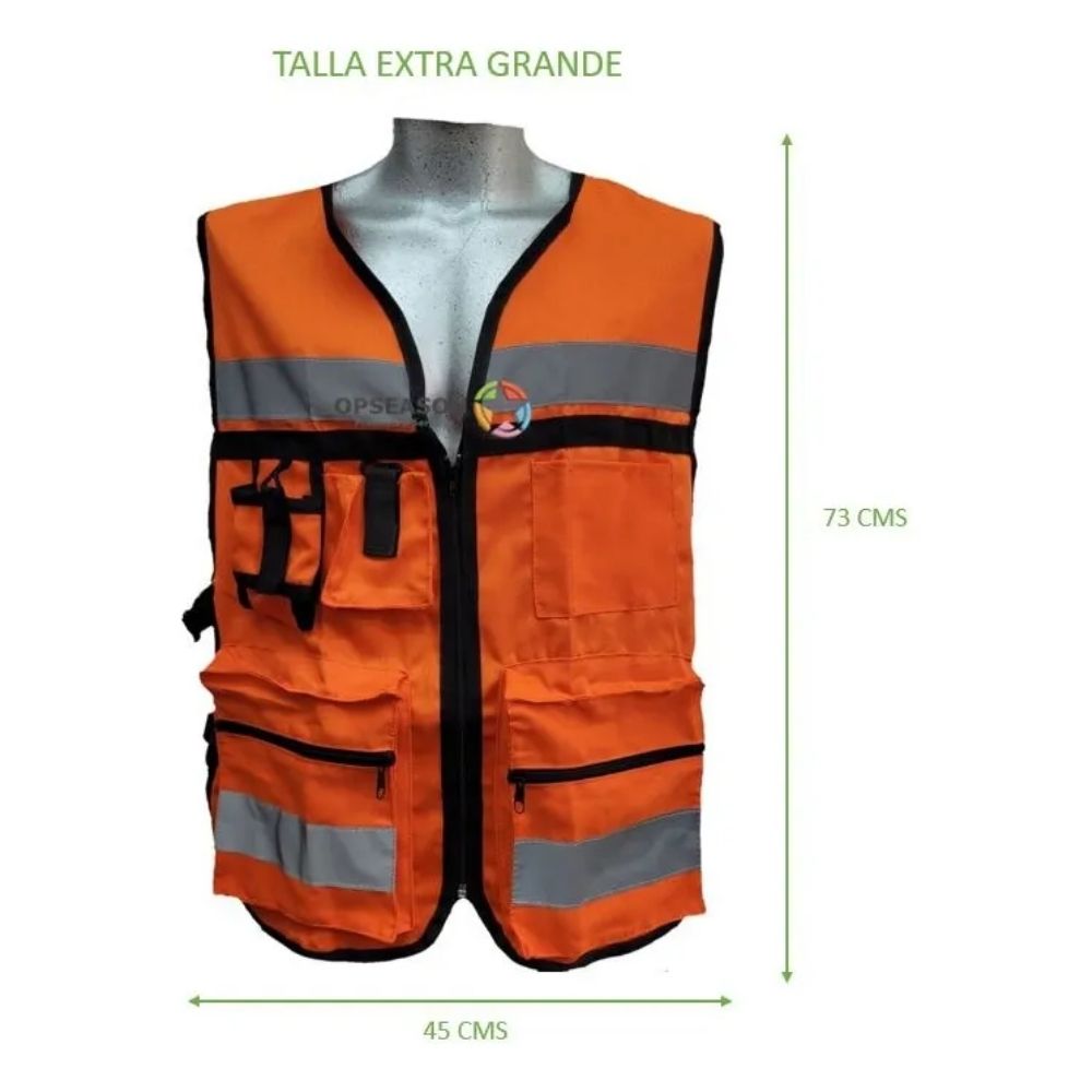 Chaleco Seguridad Brigadista Reflejante XL - Imagen 2