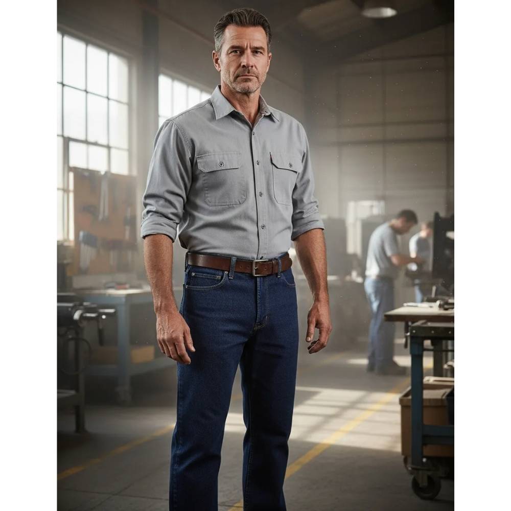 Pantalon De Mezclilla Industrial De Trabajo Uso Rudo - Imagen 6