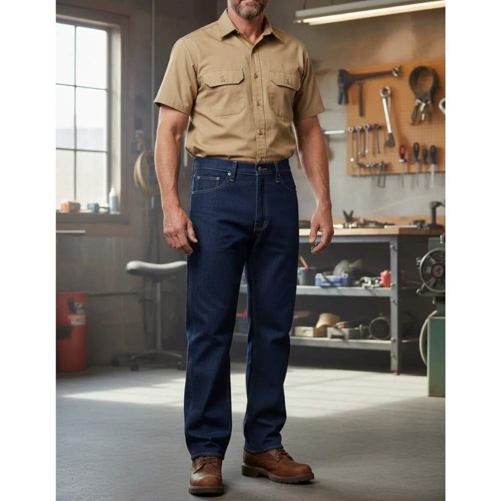 Pantalon De Mezclilla Industrial De Trabajo Uso Rudo - Imagen 7